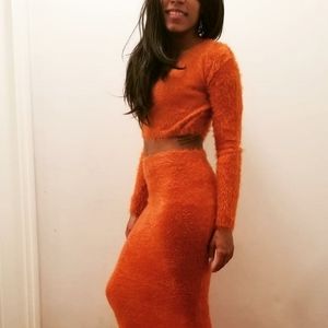 Crop top  with matching skirt